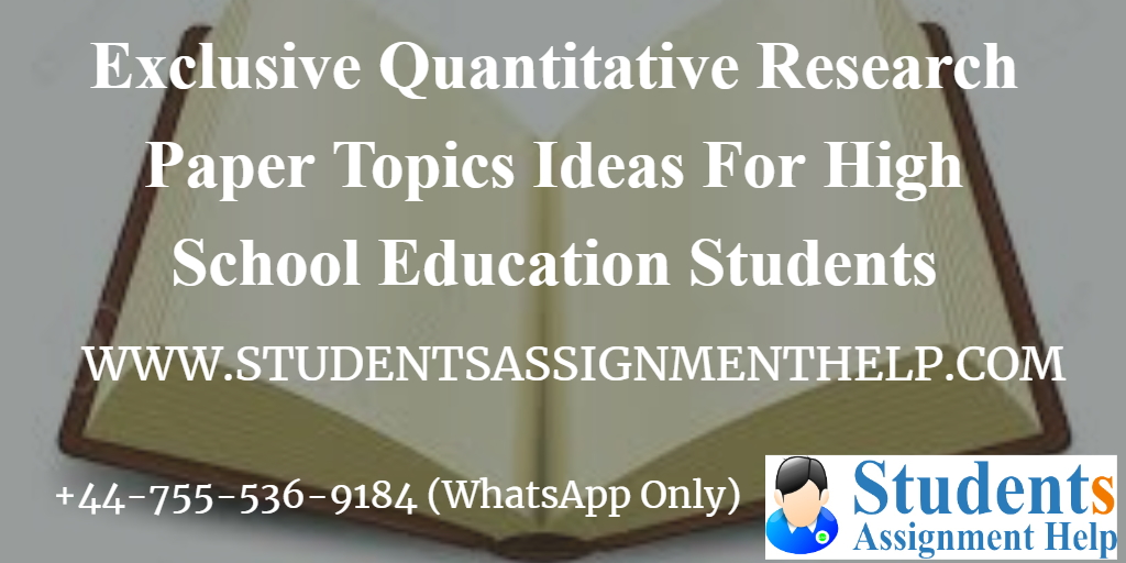 topics for research paper quantitative