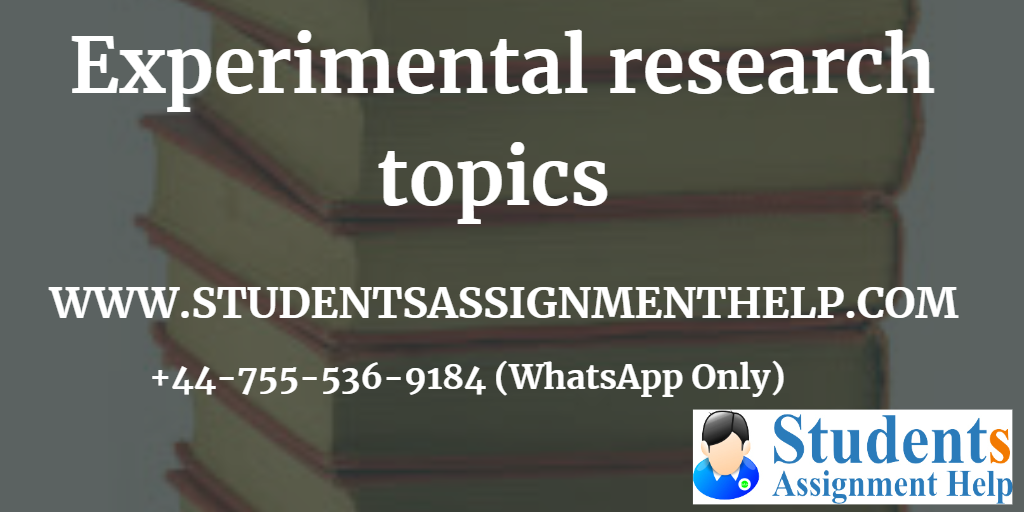 experimental research topics about science