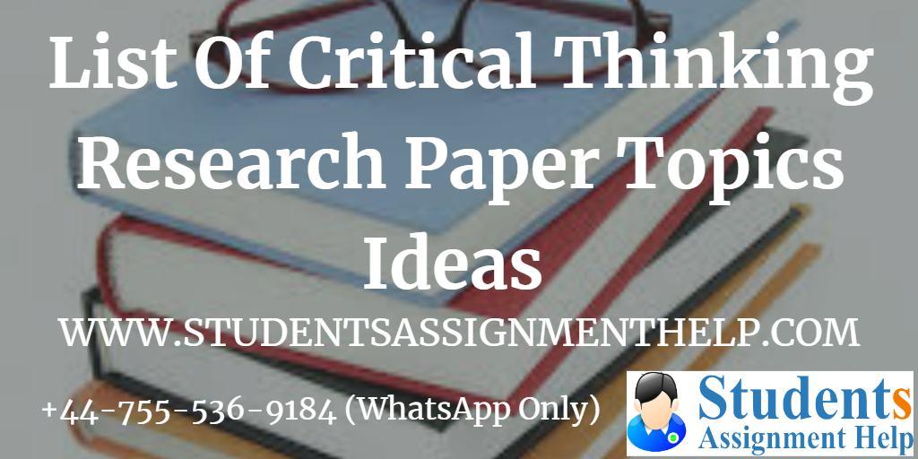 critical thinking research paper