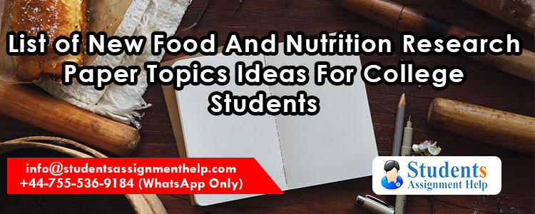 research paper on food and nutrition