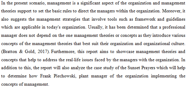 BUMGT1501 Management Principles Sunset Prayers Case Study Solution 2