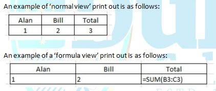 You are now required to preview, adjust and print your spreadsheet