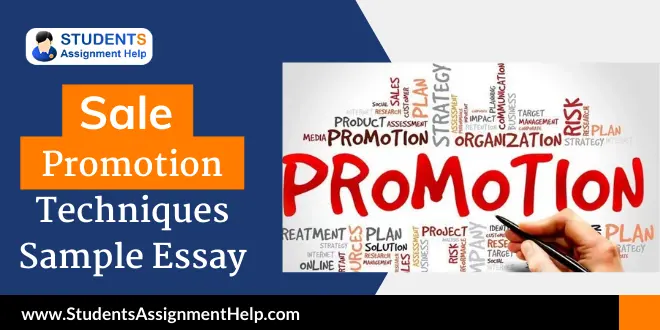 Sale Promotion Techniques Sample Essay