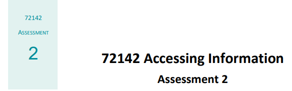 72142 Accessing Information Assessment 2 2026 | Open Polytechnic