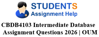CBDB4103
 Assignment Questions
